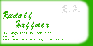 rudolf haffner business card